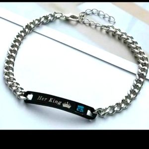 New stainless steel Her king bracelet